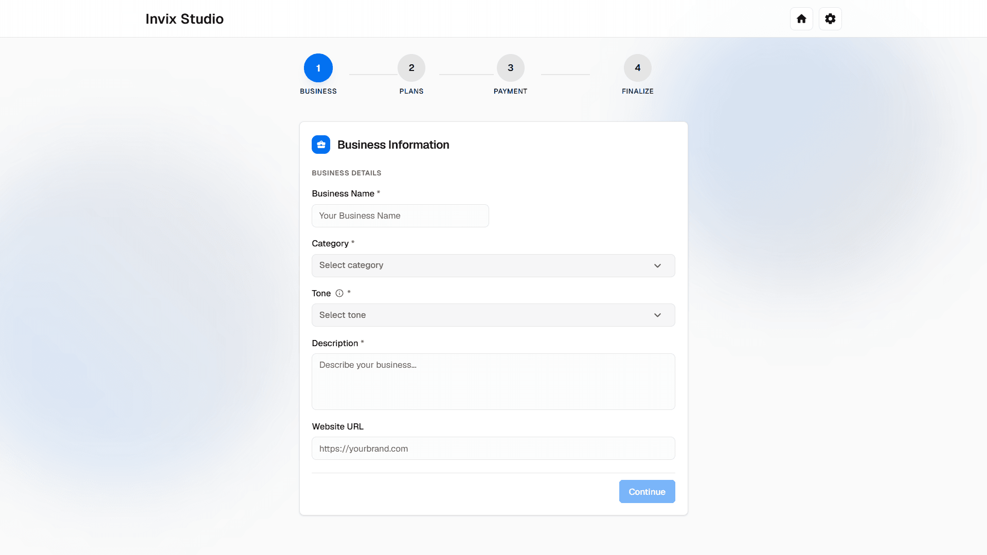 Onboarding and profile context view